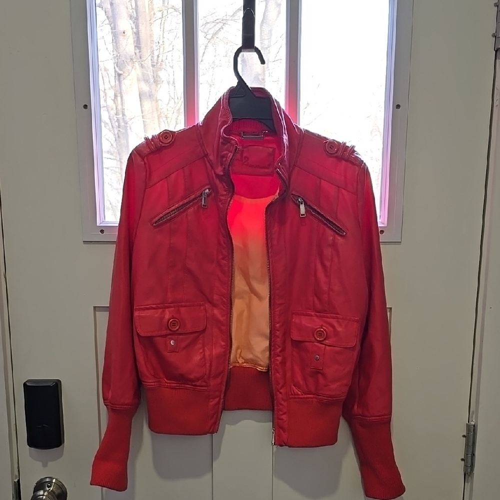 JouJou Leather Red Jacket